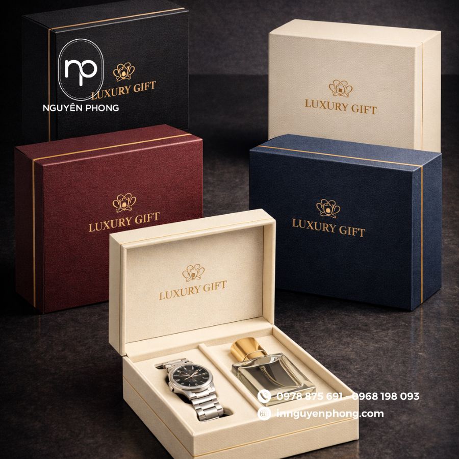 Thiết kế hộp quà doanh nghiệp đơn giản